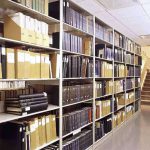 Periodical file storage shelves