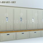 Personal police storage lockers with benches ssg psl bench top option1