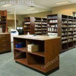 Pharmacy racks medication storage shelves drug cabinets moveable modular casework furniture tx ok ar ks tn
