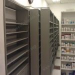 Pharmacy slider high density medicine storage system casework modular
