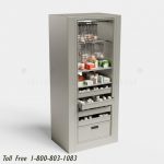 Pharmacy spinning cabinets save space