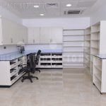 Pharmacy storage gravity flow drawers dialysis hospital