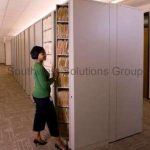 Pivoting file cabinet storage