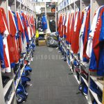 Player uniform jersey storage locker equipment management