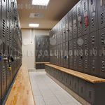 Police department officer lockers equipment gear