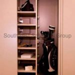 Police department property room evidence storage locker