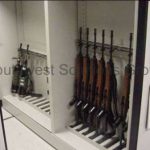 Police department weapon racks long arms storage