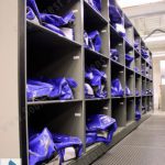 Police evidence property quartermaster storage shelving racks cabinets bag organization criminal