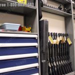 Police evidence property quartermaster storage shelving racks cabinets drawers guns weapons long gun