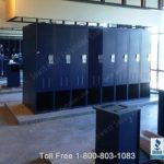 Police gear storage lockers drawers electricity installation