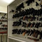 Police handgun sally port pistol wall storage racks
