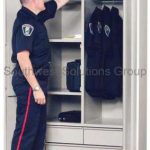 Police officer gear storage public safety metal personal lockers dsm electrical powered locker