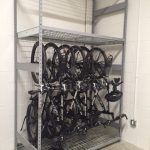 Police vertical bike storage racks
