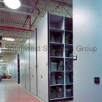 Powered shelving military space saving racks gsa