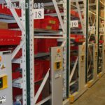 Powered shelving system warehouse storage