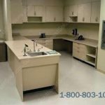 Pre fabricated movable lab cabinetry pathology blood research laboratory usp797 solid trespa work surface sink service fixture units tx ok tn ar ks