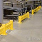 Protective barrier kick plate guard rail