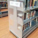 Public library shelving book displays