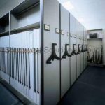 Public safety property evidence space saving long gun storage