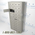 Public safety secure handgun storage locker compartment cabinet