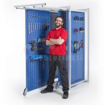 Pull out pegboard sliding panel racks