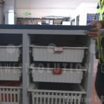 Pull out sliding basket drawer counter carts