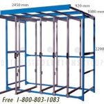 Pullout tool parts storage panels rack