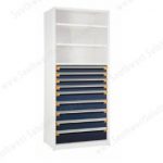 R5lee 4803 drawers in open shelf adjustable high capacity parts storage