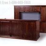 Reception desk station traditional wood credenza veneer counter