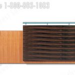 Reception desk workstation lobby furniture wood ada counter power wire management