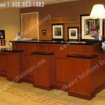 Reception furniture casework manufactured millwork modular moveable office front desk counter tx ok ar ks tn
