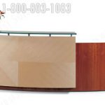 Receptionist ada desk wheelchair compliant wood glass counter big large