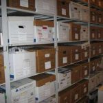 Record box shelving archival storage racks