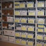 Record box storage shelving metal bulk racks