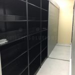 Retractable rolling sliding shutter shelving doors