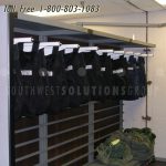 Rig rack hangers parachute storage