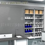 Roll down door school lab cabinet adjustable storage system
