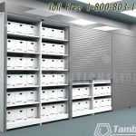 Roll down doors box shelving locking secured archives racks