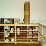 Rolled plan drawings storage counter blueprints