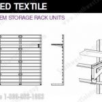 Rolled textile long item storage rack units