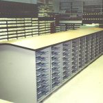 Roller shelving standing desk deed docket book storage system courthouse