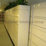 Rolling lateral file cabinets side track shelving bifile shelves spacesaver storage texas oklahoma arkansas kansas tennessee