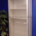 Rolling shelving tambour security doors transparent clear door