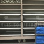 Rolling surgical sterilization tray shelves