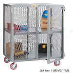 Rolling wire mesh storage locking