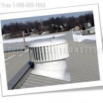Rooftop fume removal ventilation turbine exhaust fan