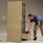 Rotary storage double sided spinning lockable cabinet