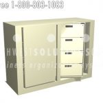 Rotating storage cabinet 7 high shelves drawers spinning secure storage ez2 4h sa l