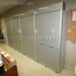 Secure shelving doors rolling tambour