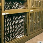 Secure storage handgun cabinet military armory rfid inventory